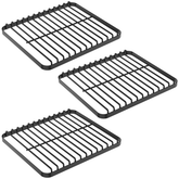 Kit com 3 Descanso Aparador Suporte Apoio de Panela Quente para Mesa Quadrado Preto Yoi